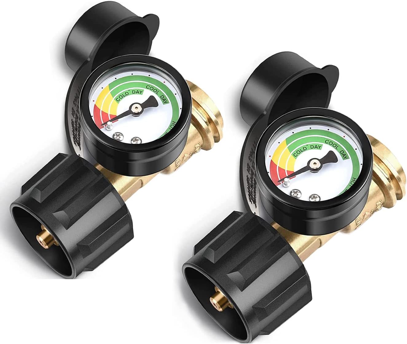 Universal Propane Tank Gauge for 5-40 Pound LP Tanks | Gas Level Indicator for Grill. Heater. RV Camper. QCC1/Type 1 Connection